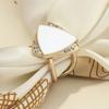 Silver Gold Metal Scarf Ring for Women Geometric Scarf Ties Clip Rhinestone Slide Buckles for Shawl Dresses Accessories