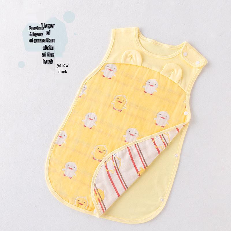 Pure Cotton Baby Sleeping Bag - All-Season Quilted Anti-Kick Blanket for Newborns