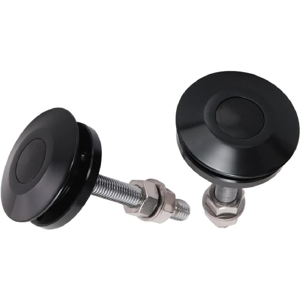 Aluminum 2.44 inches Diameter Universal Quick Latch Hood Pin, Quick Release Latch Push Button, Quick Release Hood Cap Pin Lock Clip Kit for Hood