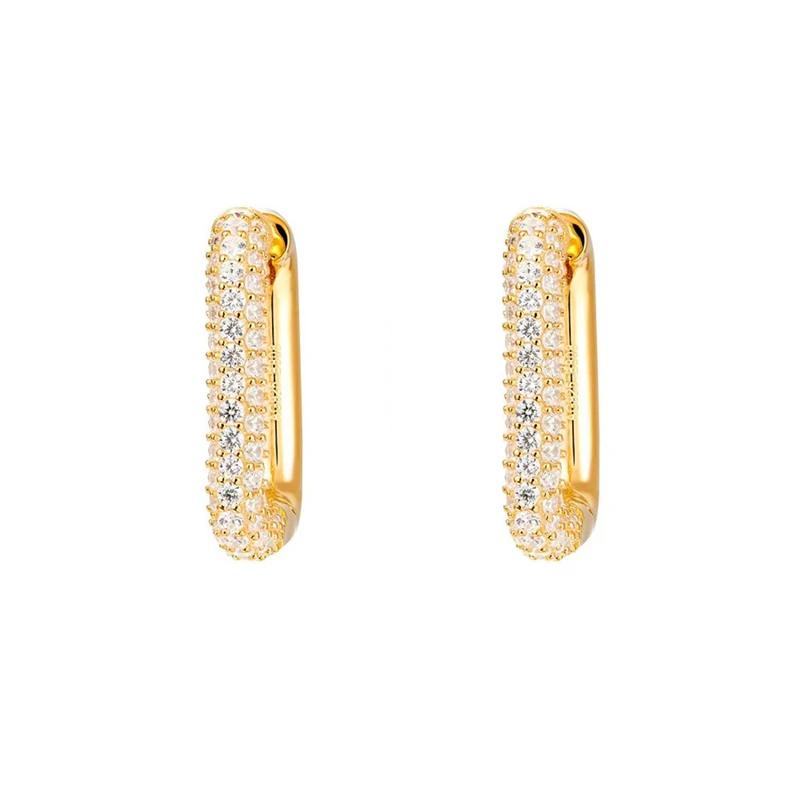 

CRMYA Gold-color Hoop Earrings For Women Vintage Piercing Cubic Zirconia Ear Buckle Earring Jewelry Accessories