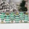 6pcs/box Plastic Painted Cedar Christmas Tree Ornament Painted Xmas Hanging Ornament  New Year
