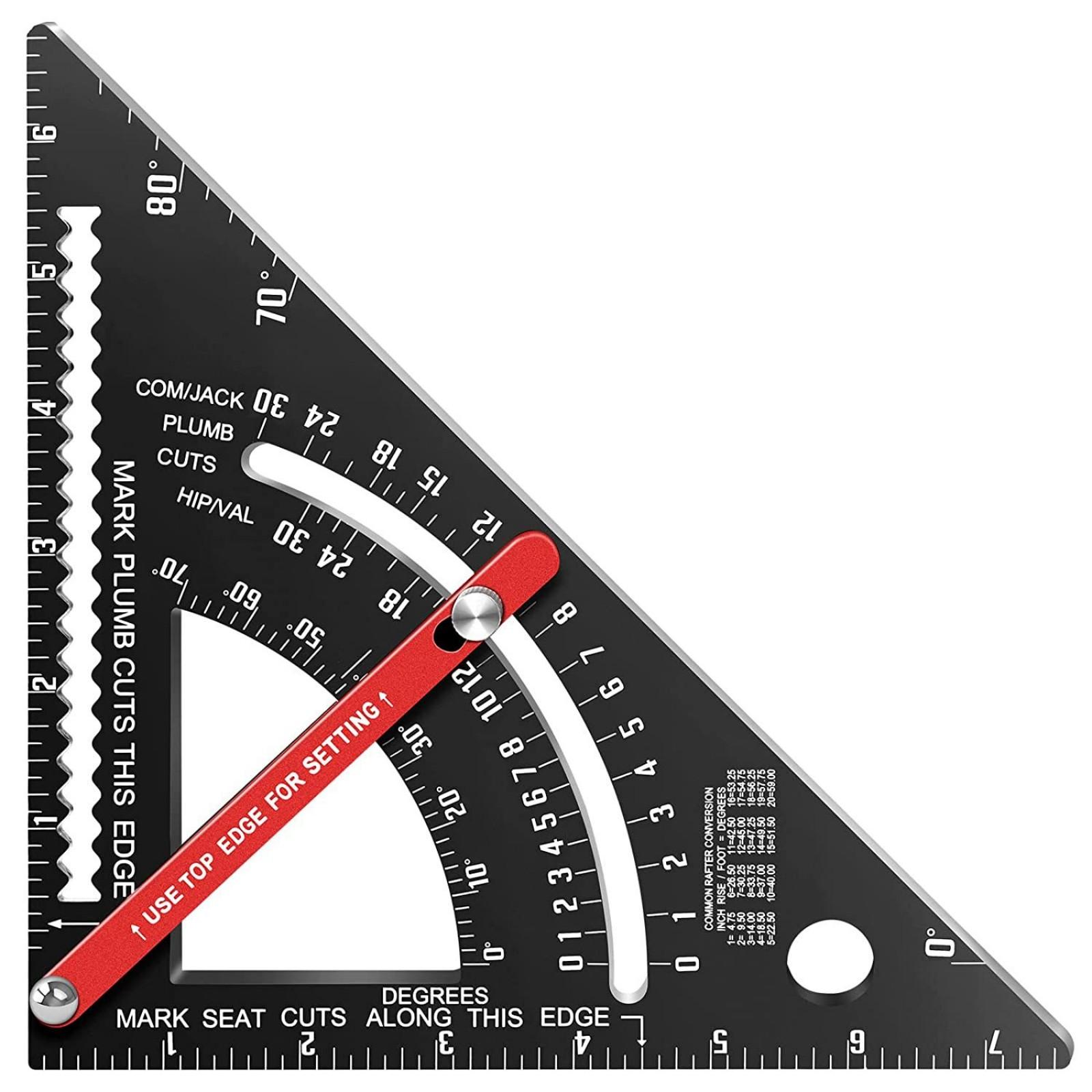7inch Layout Tool Triangle Ruler Carpenter Square Rafter Framing Square Adjustable Combination Square Woodworking Tool Single ruler
