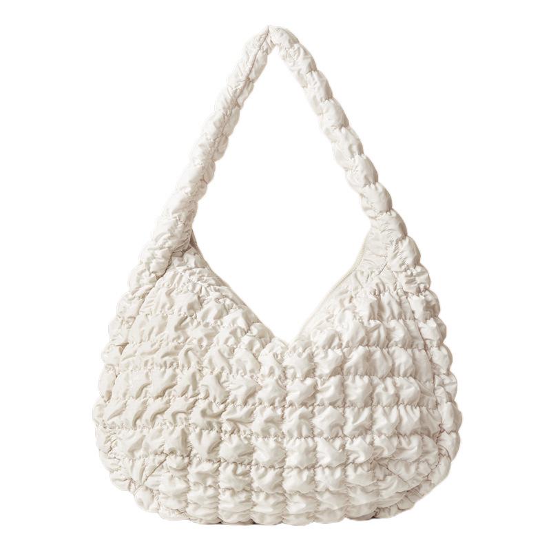 Květinová plisovaná kostkovaná vyšívaná taška na knedlíky - Velkokapacitní retro crossbody a ramenní taška