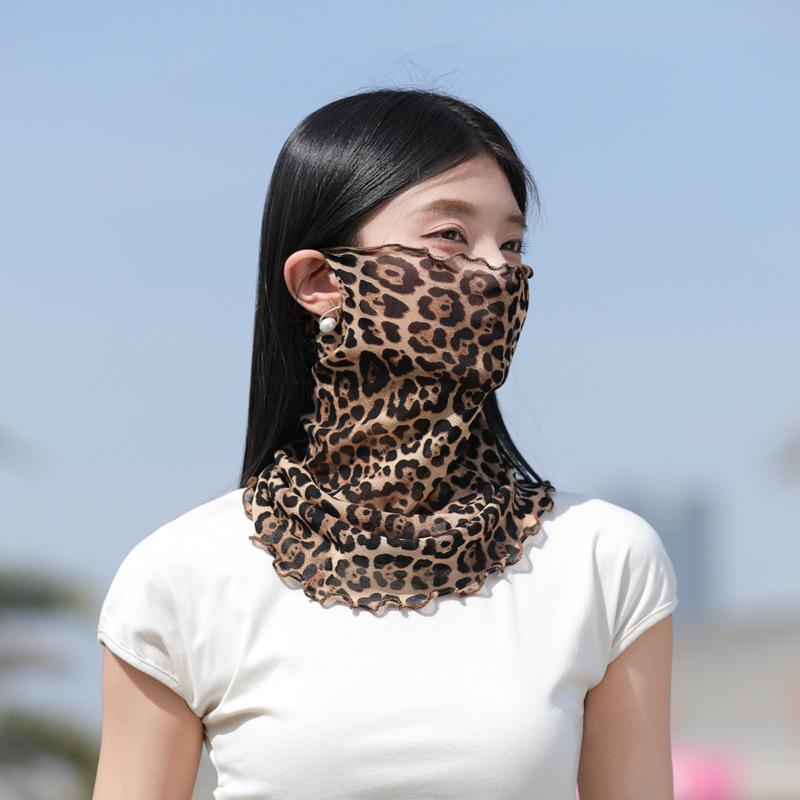 Ghette per il collo in rete di nylon: Maschera Facciale e Scaldacollo Leggeri e Versatili con Elastici per le Orecchie