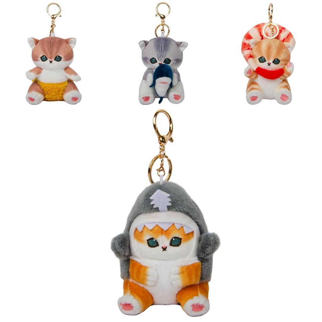Mofusand Shark Cat Shrimp Plush Toy Pendant Japanese Cartoon Doll Bag Decoration Gift