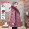 Women's Mid-Length Winter Down Coat for Seniors