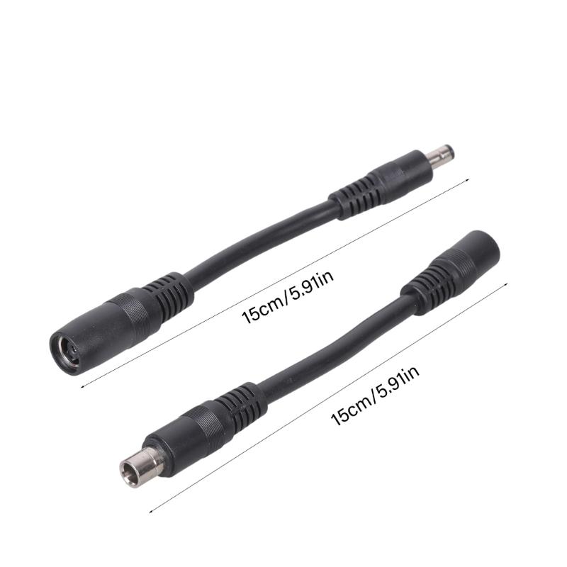 2Pcs/set Short Conversion Power Cord DC5521 To DC8020 Adapter Cable Male Female Connectors For Solar Panel System