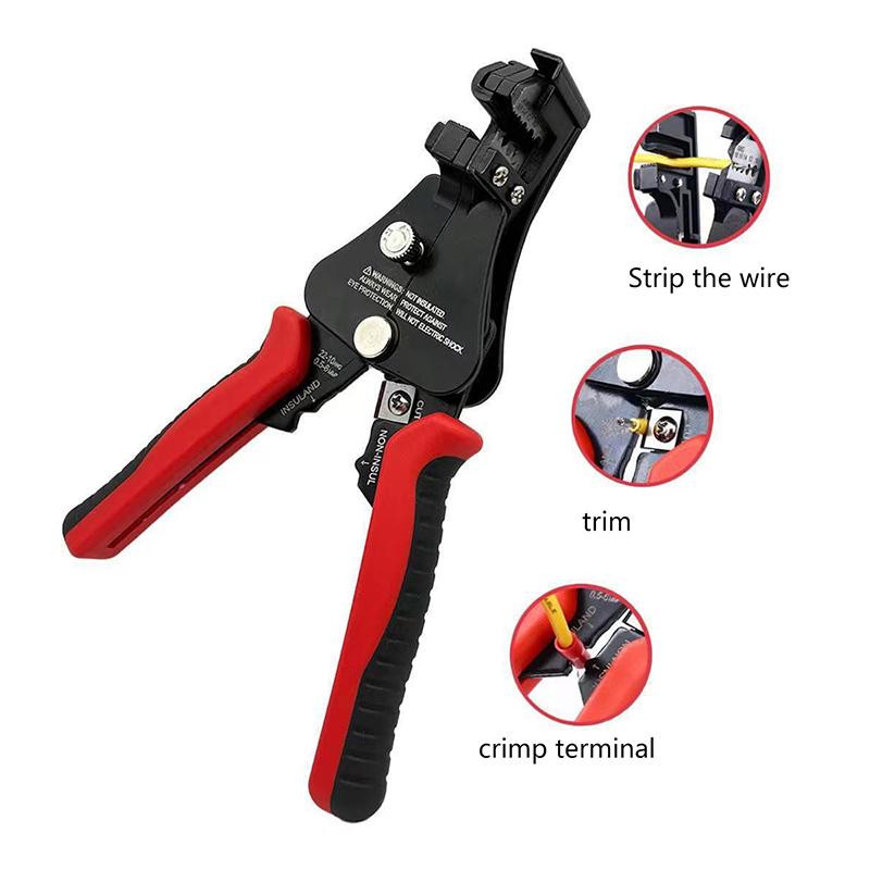 Multi-Function Wire Stripper Automatic Cable Cutter & Crimping Tool For Fiber Optic Coaxial & Electrical Wires