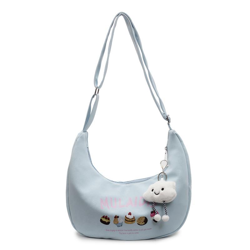 

Летняя популярная супер горячая сумка-мессенджер в виде мороженого женская 2025 новая универсальная повседневная сумка-пельмень простая повседневная женская сумка With pendant синий