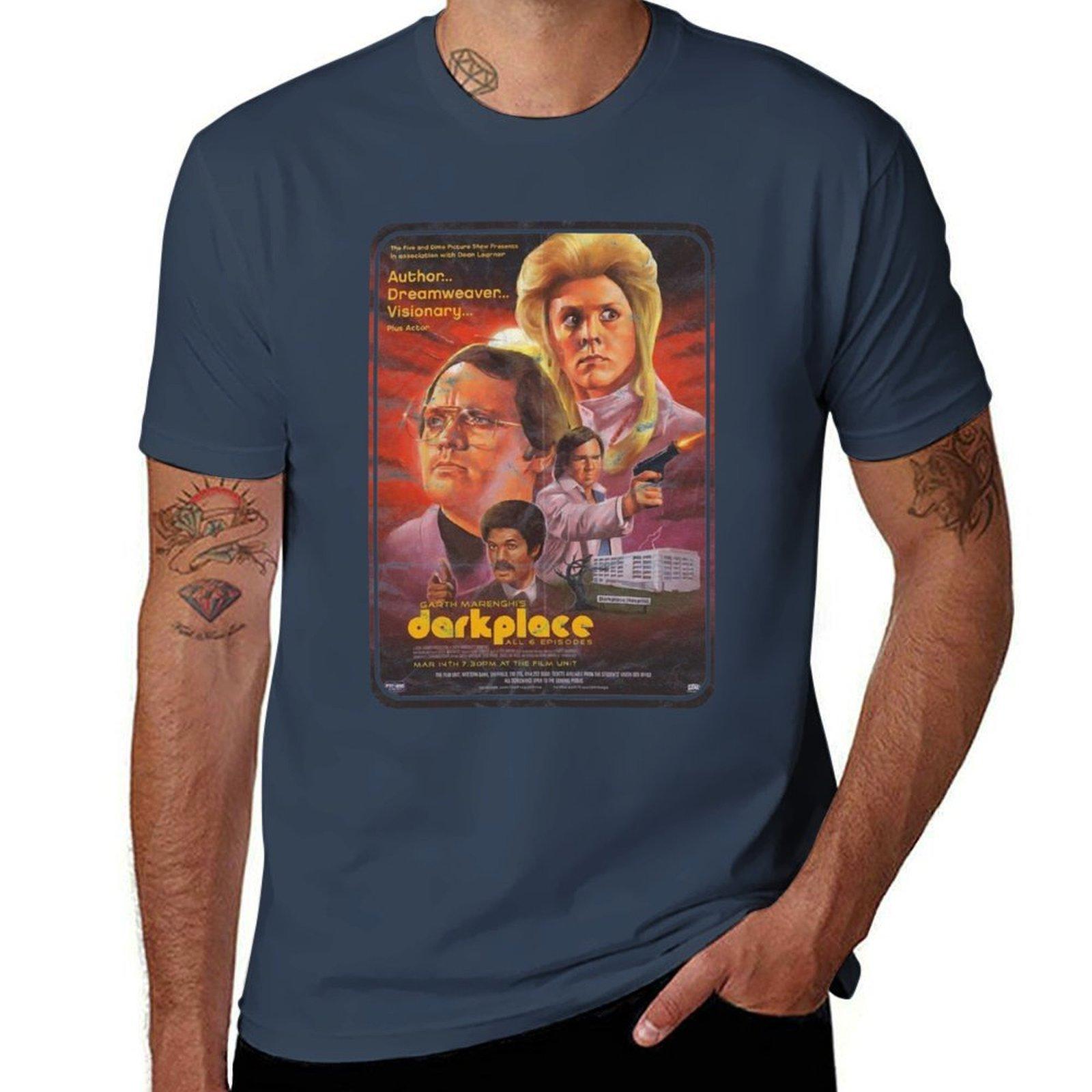 Garth Marenghi Darkplace (distressed design) TShirt Functional Casual Short Sleeve Tee S