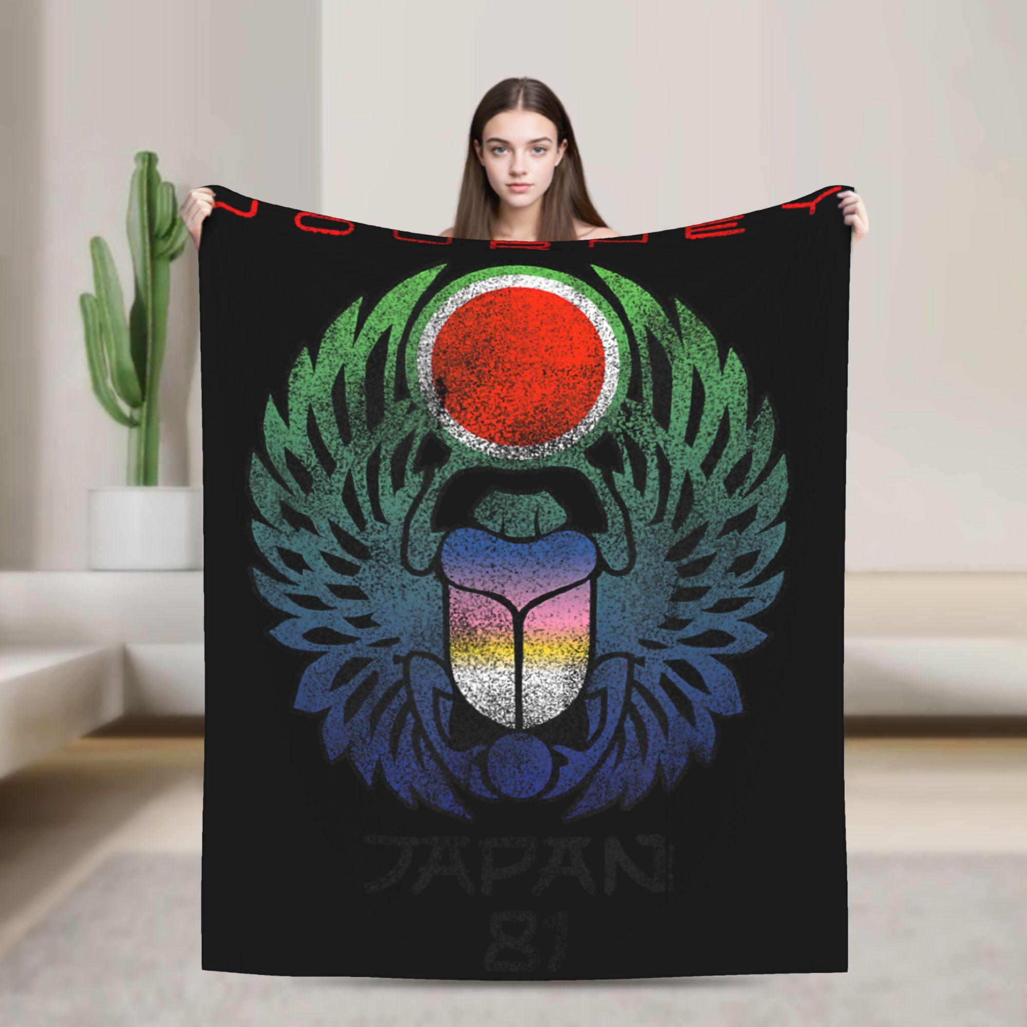 

Journey Freedom Tour Pastel Heart Band Plush Blanket Girls Boys Flannel Throw Blanket For Living Room Super Warm Bedspread 75x100cm (30x40inch)