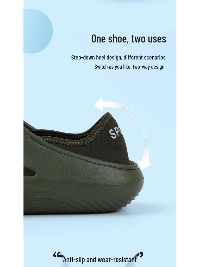 2025 Stepping-on-Clouds Geschlossene Zehenpartie Paar-Sandalen, Neuer Sommerstil, Dicke Sohle Damen Weiche Küchenschuhe