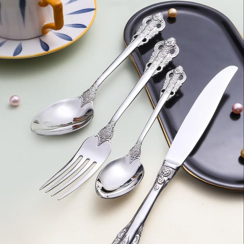 Abay Retro Stainless Steel Cutlery & Spoon Gift Set