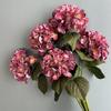 Simulation Hydrangeas 3D Printing Fake Flowers Table Decor Artificial Flower 62cm Hawaiian Hydrangea Branch Office Decoration