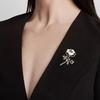 Little Prince Rose Brooch, High-End Women'S Exquisite Imitation Shell Brooch, Niche Design Sense, Pin, Suit And Accessories