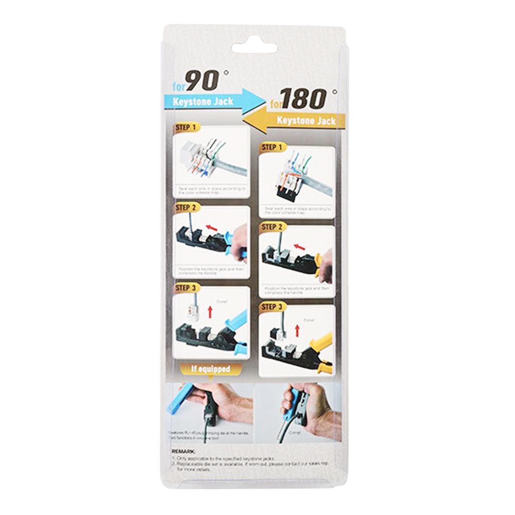 Network Cable Cutter Crimper RJ45 Terminal Module Frame Wire Cutting Crimping for UTP Jacks Electrician Repair Tool