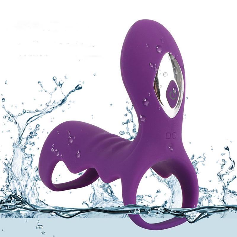 Penis Vibrators Delay Ejaculation Vibrating Rings Male Erection Vibrator 10 Speed Cock Ring Adult Products