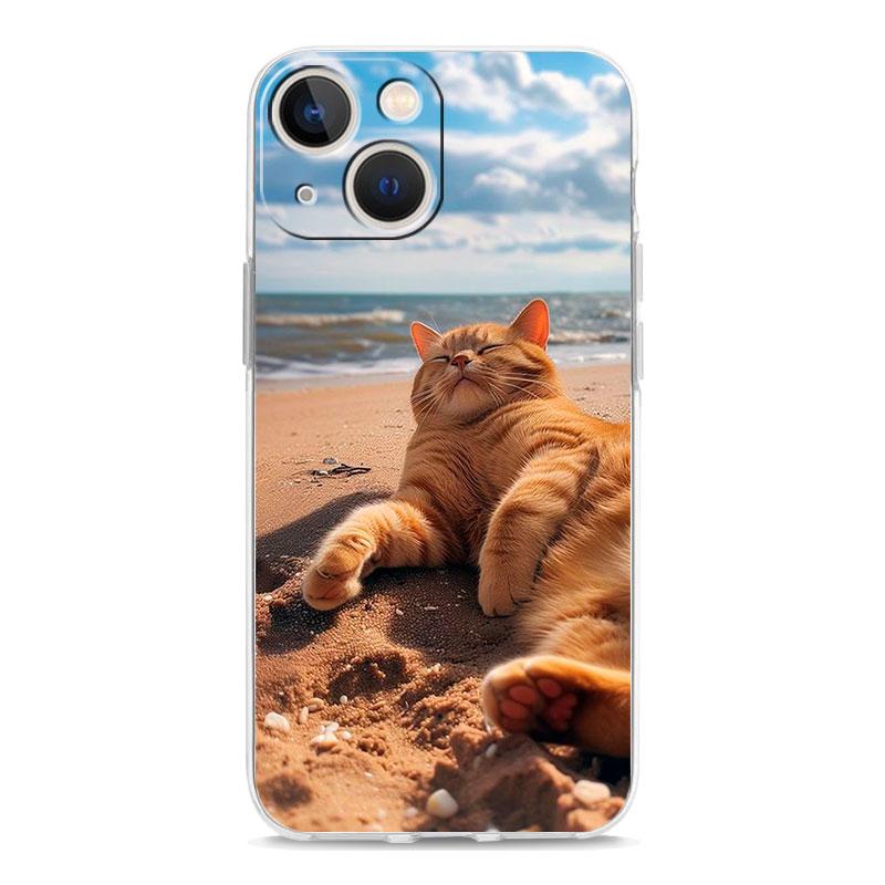 Summer Seaside Sunset Landscape Phone Case For iPhone 16 15 14 13 12 11 Pro Max Mini X XS SE 7 8 Plus 16E Shockproof Soft Cover