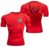 Bequemes Fitness-T-Shirt für Herren mit Rosen-Grafik, atmungsaktives Slim-Fit-Top für Sommer, Gym, Joggen, Training, elastisch, Fitness