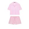 Spring and Summer New Arrival Women's Clothing Casual Shorts 6929409 Stripes Short Sleeve Casual Short Shirt 0975018