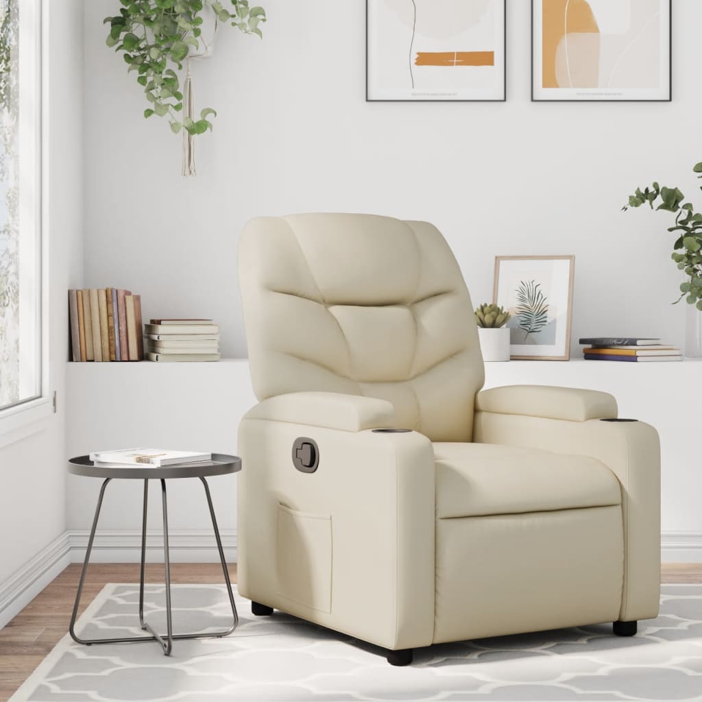 Relax Chair Cream Synthetic Leather