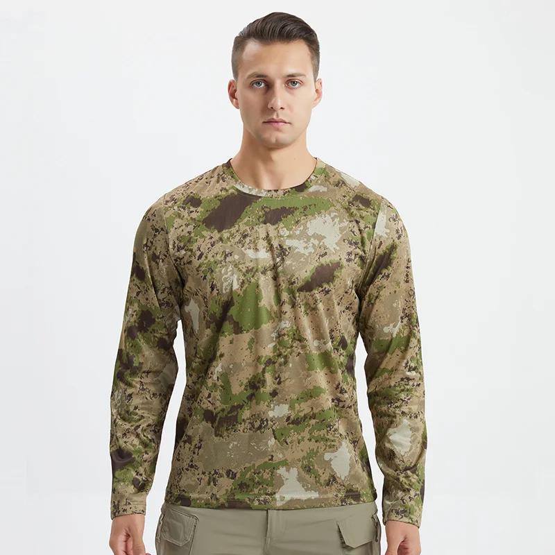 Men's Long Sleeve T-shirt 3d Camouflage Print Graphic T Shirts Men Women Fashion Fitness Tops Tees Outdoor Top Camo Clothing