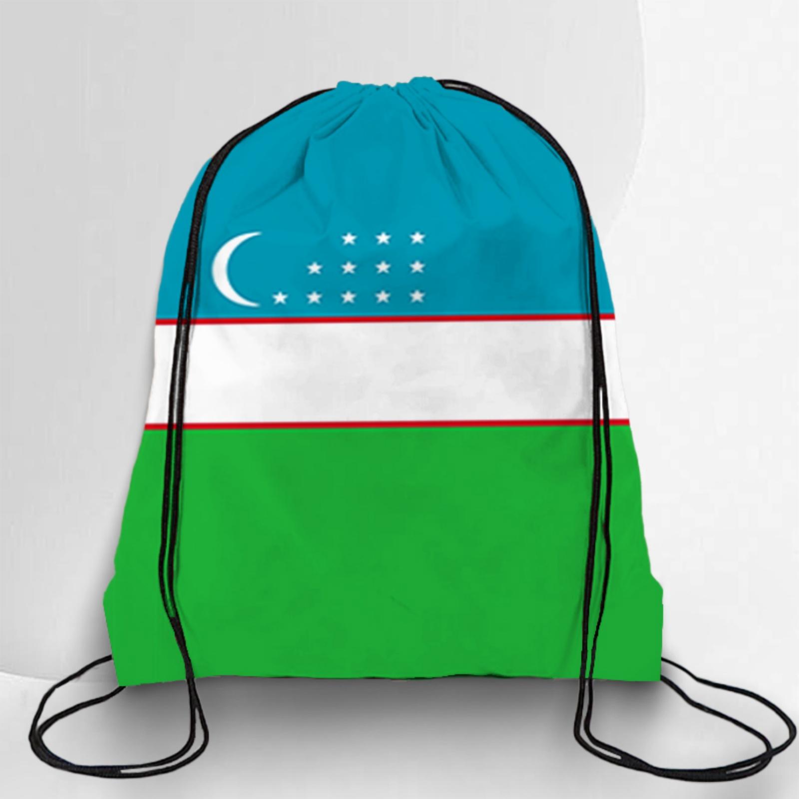 

Drawstring Backpack with Cross Print Portable Storage Bag Lightweight Sports Sackpack for Outdoor Travel Gym School one size синій