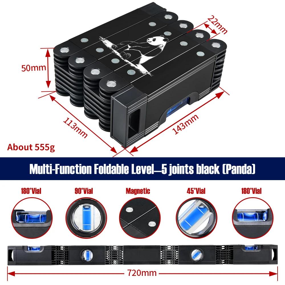 Faltbare Wasserwaage Magnetische Wasserwaage Präziser Winkelmesser Blasen-Gas-Anzeiger Winkelfinder Bau Holzbearbeitung Messen