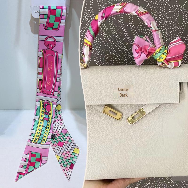2024 Trendy Silk-Style Scarf Handle Wrap for Bags