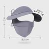 Summer UV protection Polyester Ice Silk Mask Portable Sunshade Breathable Sunscreen Mask Outdoor With Brim Sun Protection Hats