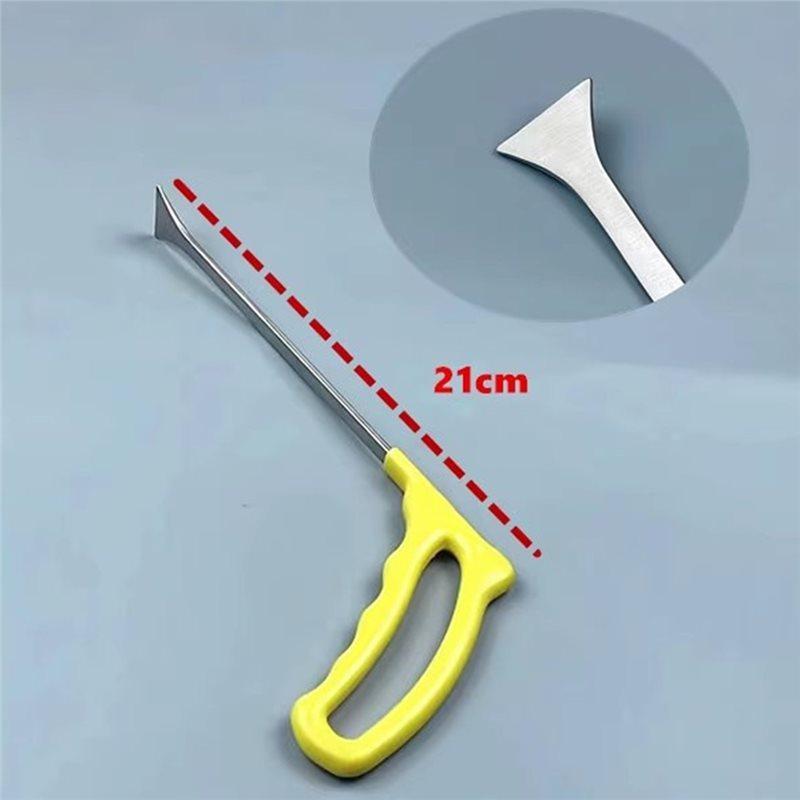 A96I-Car Paintless Dent Repair Tools Crowbar Bar Push Rod Hooks Automotive Hand Tools Silver Universal- Fits 21Cm