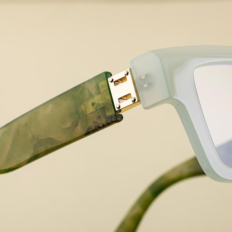  Vintage Glasses Frame Women Square Fashion Eyewear Men Optical Candy Color Gradient Frame Computer Goggles Sunglasses