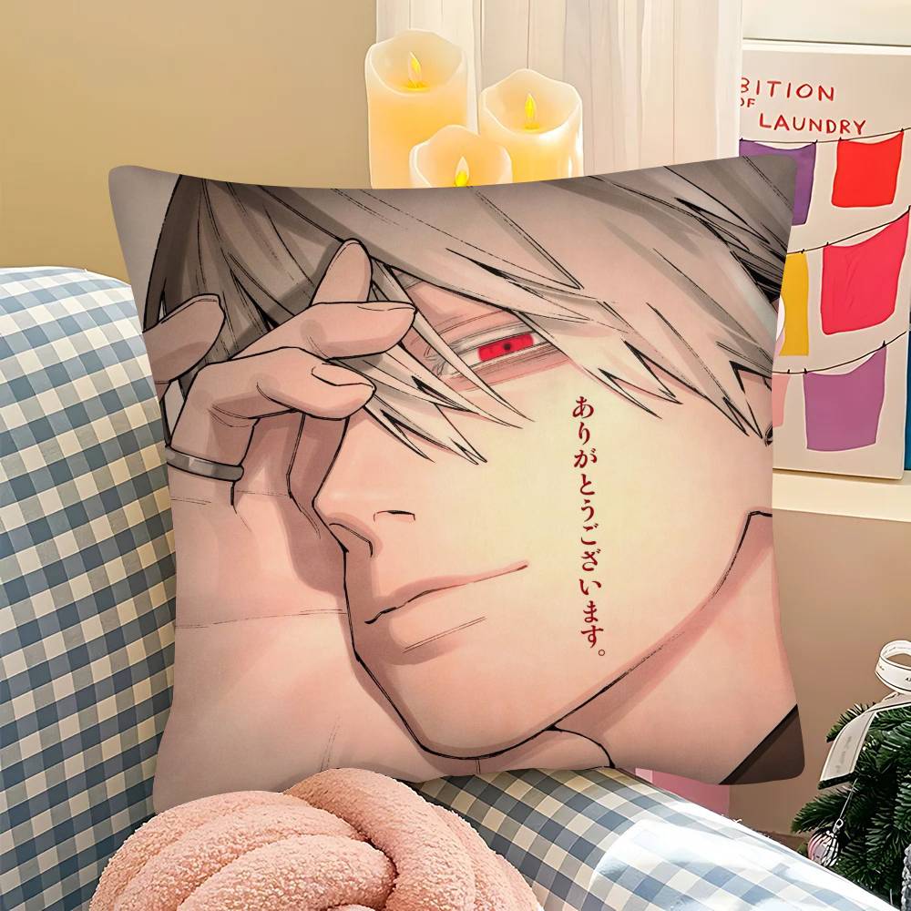 1Pc Manga Series Gokurakugai Pillow Case Fashion Square Pillowcase Bedroom Sofa Room Ins Decoration Leisure