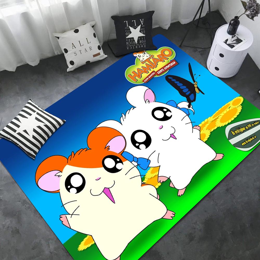Animacinis mielas Hamtaro grindų kilimėlis Stačiakampis Neslystantis Namų Minkštas Kilimėlis Prieangio Vidaus Lauko Kilimėlis Sveikinimo Durų Kilimėlis