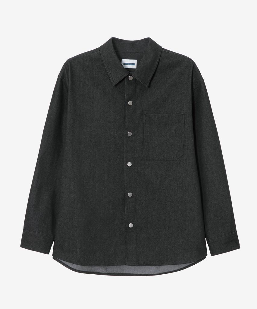 MINDBRIDGE [Set] Black Denim-Like Shacket Setup