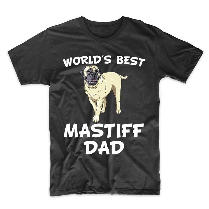 World s Best Mastiff Dad Dog Owner T-Shirt S