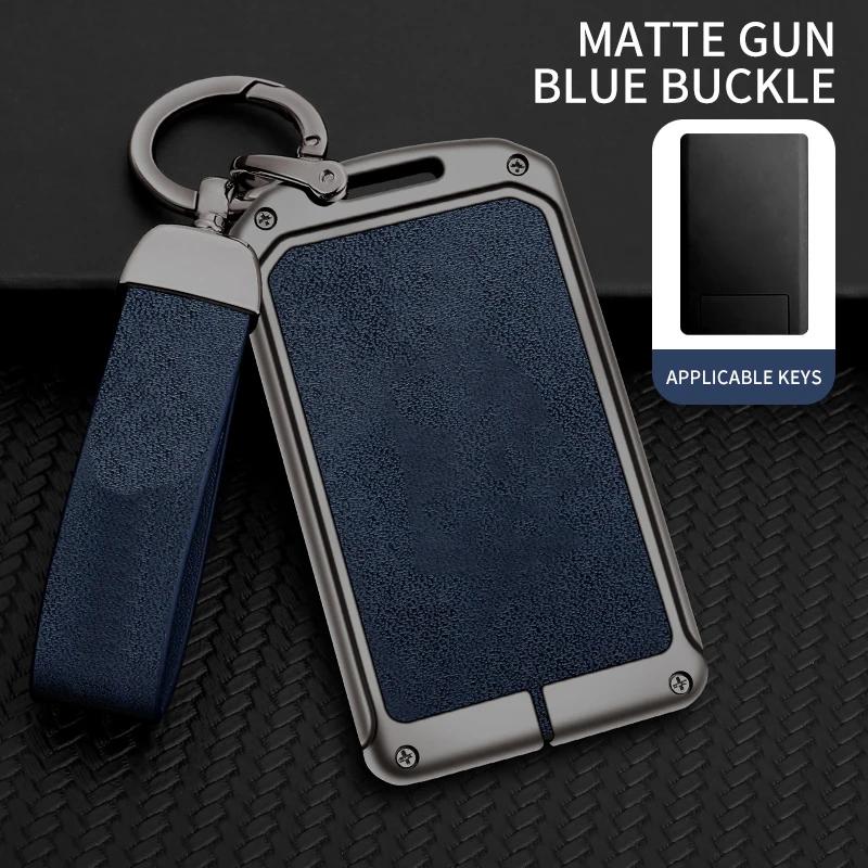Zinc Alloy For Hongqi Hs5 Hs7 H9 Car Key Case Card Cover Magnetic Metal Protector Shell Keychain Keyless Auto Accessories