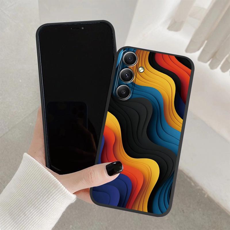 

Красочный чехол с граффити для iPhone Samsung A55 S24 M35 Xiaomi Redmi Note 13Pro 14C Huawei Honor Realme противоударный бампер для телефона матовый чехол с защитой от царапин Samsung Galaxy S9 Plus чёрный