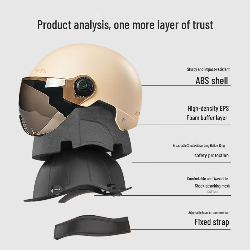 Certified Electric Motorcycle Safety Helmet for Men & Women, Gray, All-Season, Sun Protection