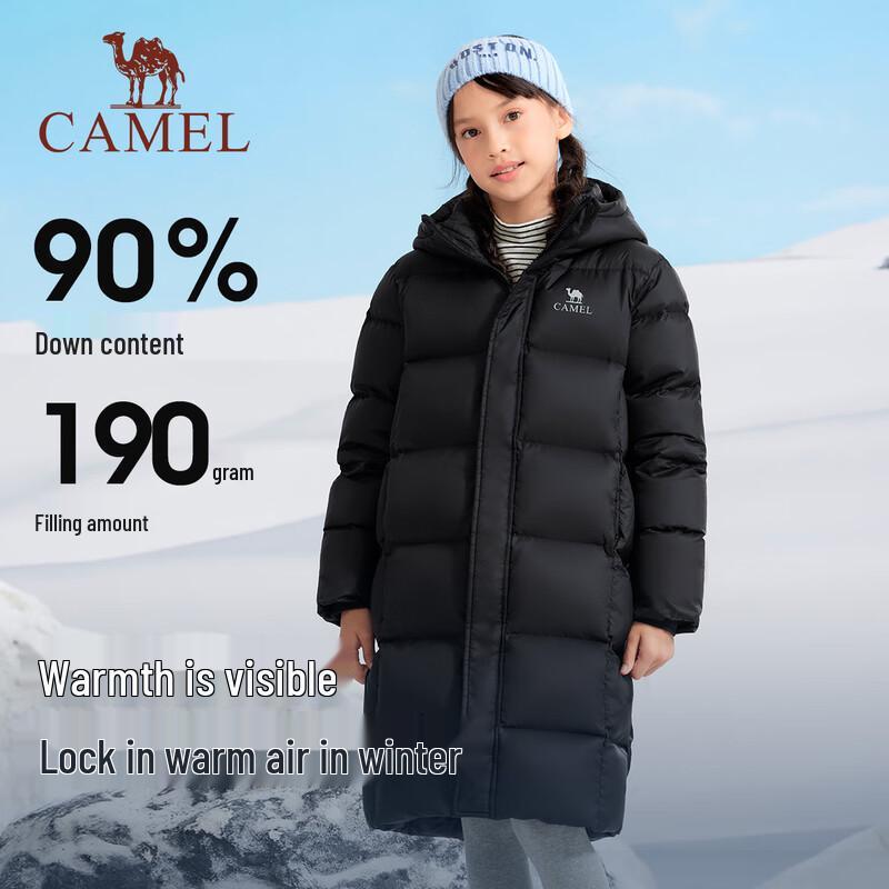 Camel Kids' Long Duck Down Puffer Jacket