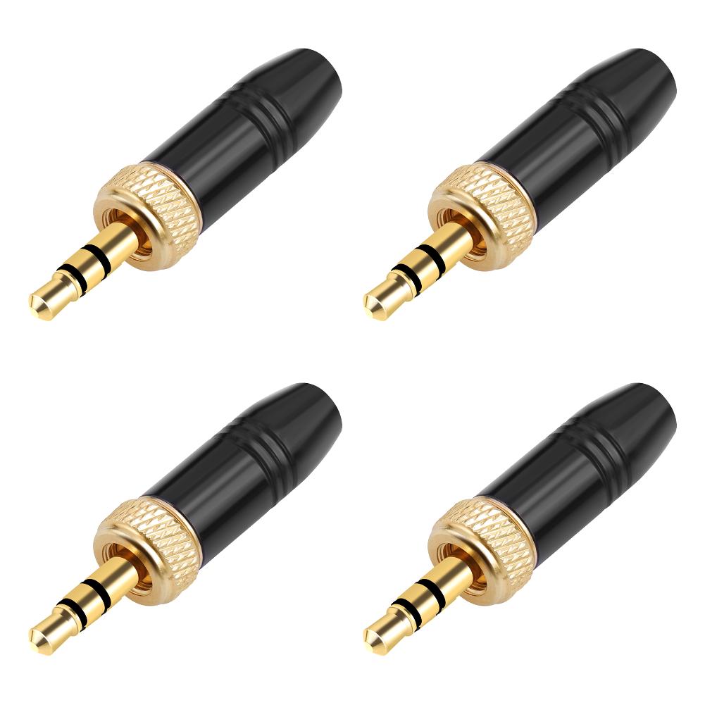3.5mm Audio Plug with M6 Internal Thread Stereo Headphone Audio Plug Stereo Headphone Jack Male for Sennheiser Microphone