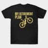Men Black Print T-shirt Cycling Funny Biking No-Cut Transfer Paper Print Cotton Tshirt