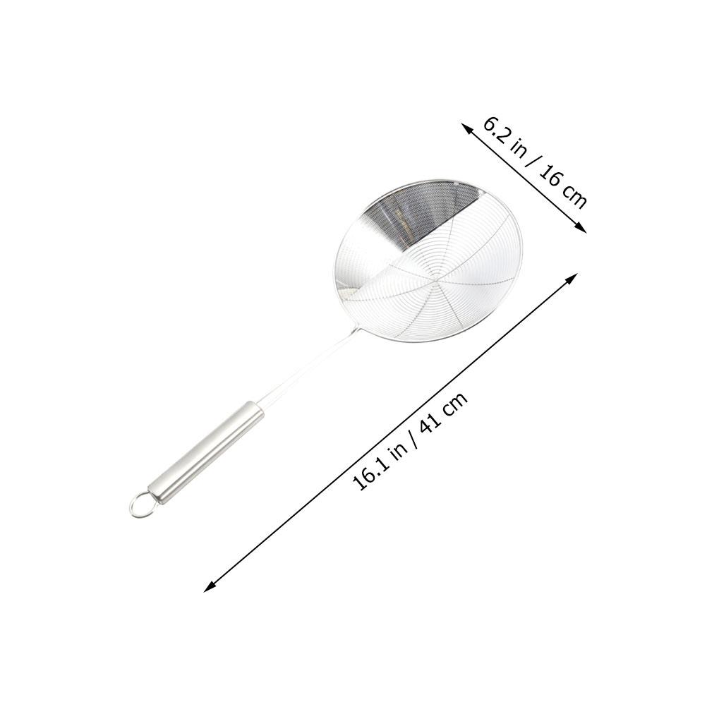 Hot Pot Scoop Oil Strainer Spoon Kitchen Tool Colander Mesh Wire Fine Cooking Spider Slotted Fryer Stainless Steel Filter