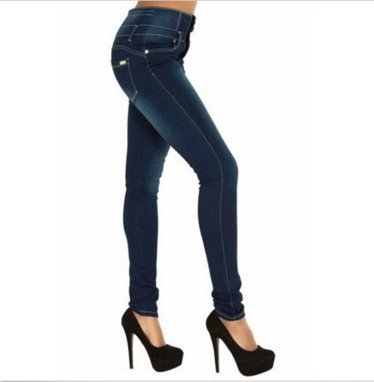 Women Plus Size Skinny Jeans High Waisted Slim Fit Stretch 2016