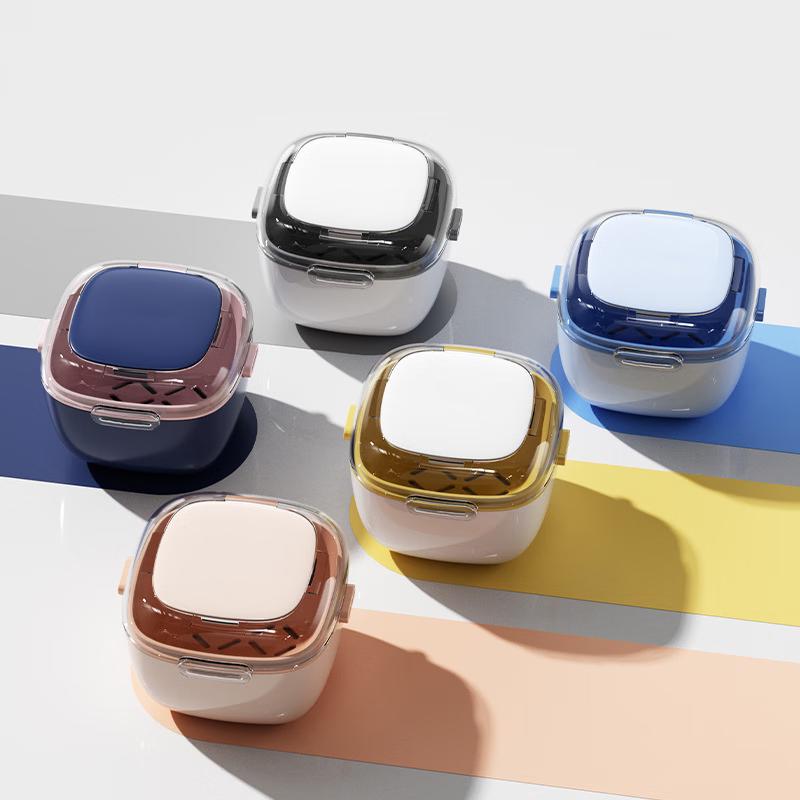 Portable Double-Layer Denture and Aligner Storage Case