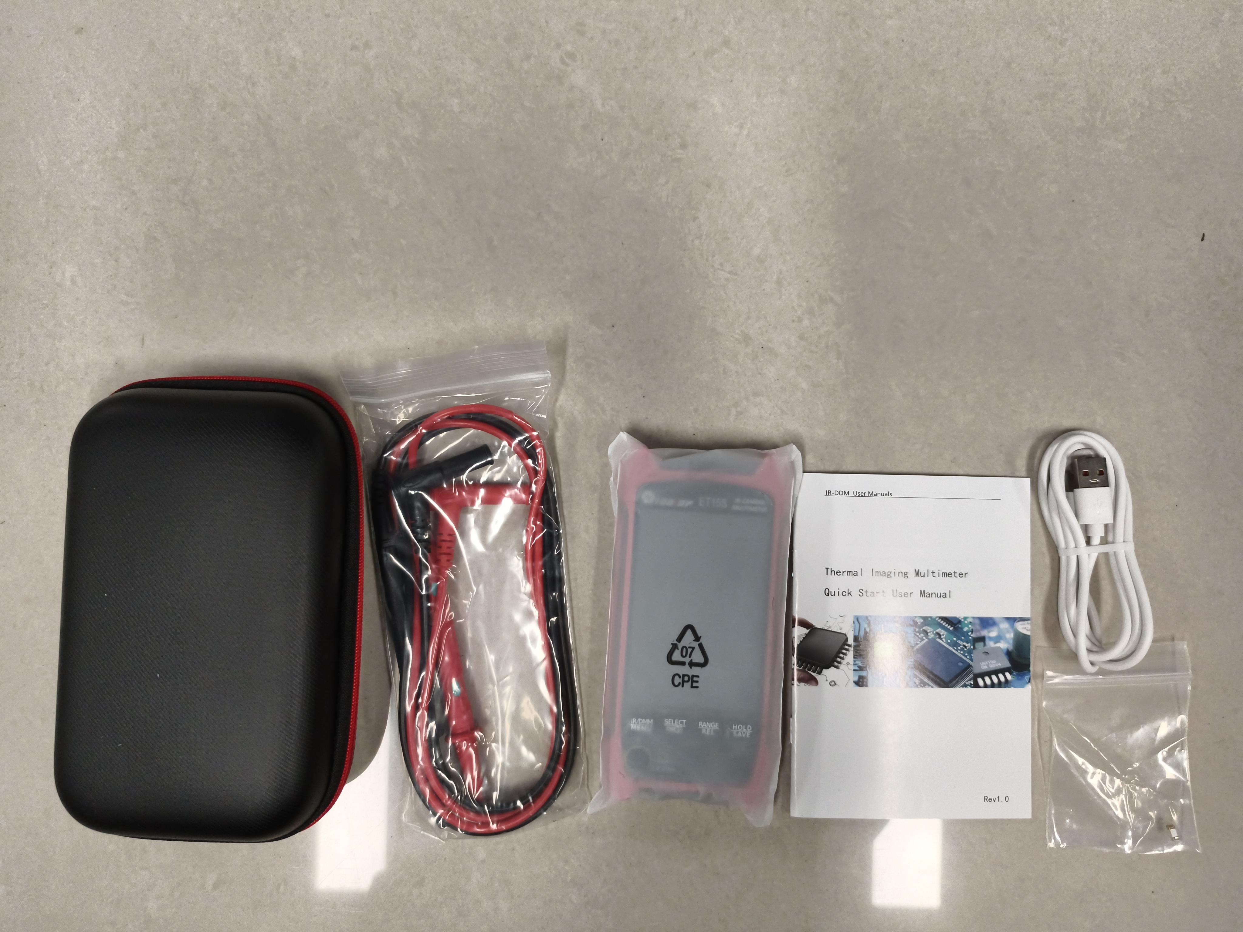 

Тепловізійний мультиметр 2-в-1 Мультиметр 240 * 240 Роздільна здатність 2,8-дюймовий Сенсорний екран 25 Гц S for Pets Under 3kg / 6.6 Lb червоний