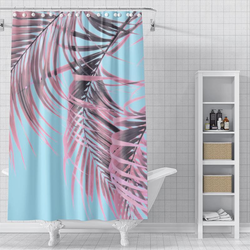 Home Shower Curtains for Bathroom Waterproof Fabric Modern Nordic Style Bathroom Curtains Shower Curtain Morandi Andscape Plant