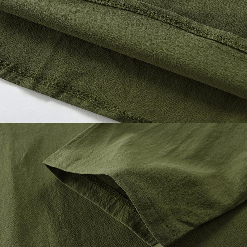 Mens Long Sleeve Cotton Linen Blouse Loose Henley V-Neck Tops T Shirts Blouse