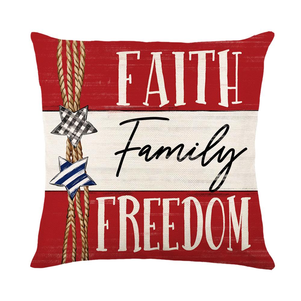 Linen Printed Pillow Cover Home Living Room Decoration Pillow Cover Bedroom Cushion Cover
