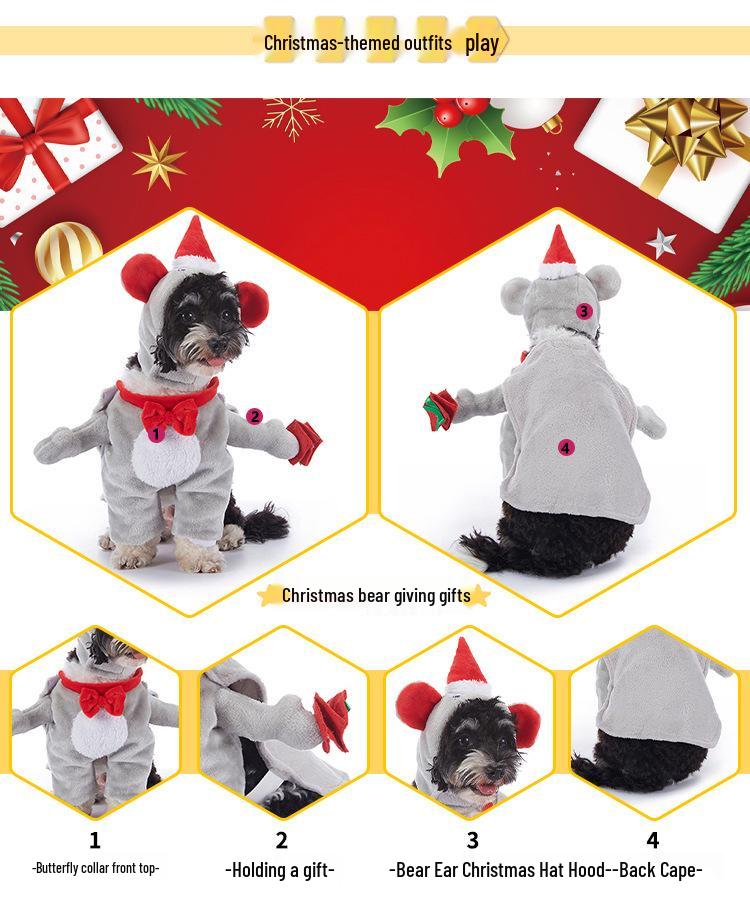 Christmas Pet Costume: Bat, Pirate, Clown, Delivery Outfit for Dogs